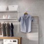 2er-Set klappbare Kleiderbügel für Garderobe Jagmet Stahl weiß lackiert Emuca