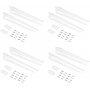 Set Wandbefestigungsplatten und Halterungen für Jagmet 380 weiß lackiertes Stahlregal Emuca
