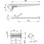 Set Wandbefestigungsplatten und Halterungen für Jagmet 280 weiß lackiertes Stahlregal Emuca