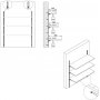 Kit Wandbefestigungsprofile und Halterungen für Jagmet 280mm weiß lackiertes Stahlregal Emuca