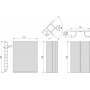 Set mit 5 Sockelbausätzen für Küchenhöhe 100mm 4,7m satinierter eloxierter Kunststoff Emuca