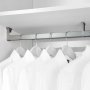 Seiden-Kleiderstangen-Set 0,75 m Aluminium und schwarzer Kunststoff Emuca