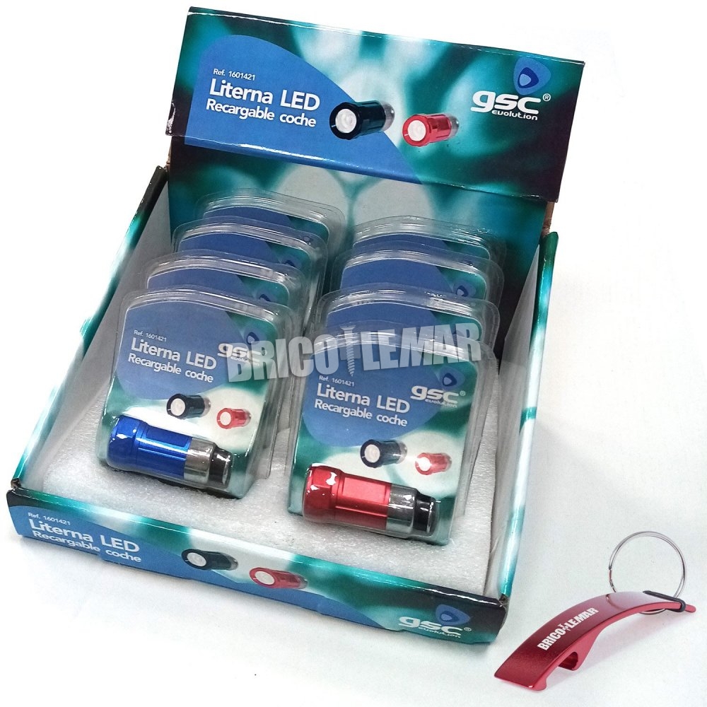 ▷ Wiederaufladbare LED-Taschenlampen Auto Zigarettenanzünder Box mit 6  Einheiten GSC Evolution