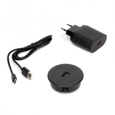 Cargador inalámbrico Airtop 2 negro USB-A D.60mm 10W Qi superficie - Emuca