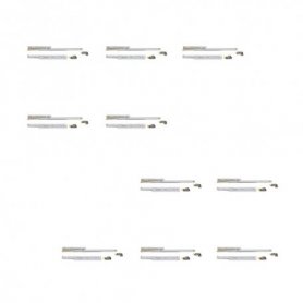 Lote 10 Guías Ocultas Cajones Silver 440mm Acero Cincado - Emuca