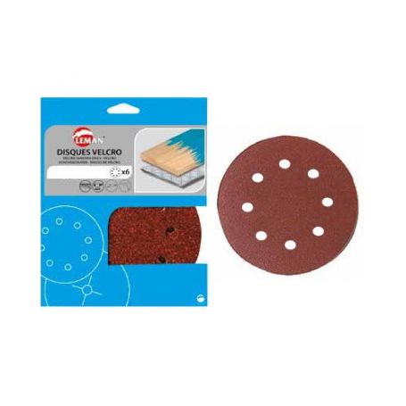 disques Velcro Ø115 8 trous de grains 40-6 unités Leman