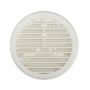 grille circulaire en plastique avec moustiquaire 100 mms blanc kallstrong