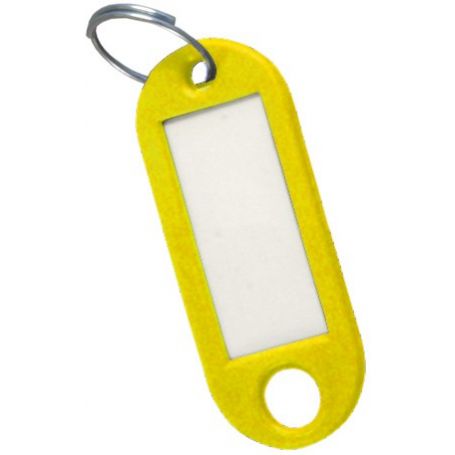 Porte-étiquette jaune clé (sac 50 unités) cufesan