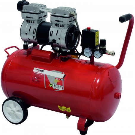 Compresseur d'air 50 litres 1HP silencieux Mader