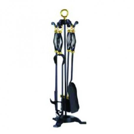 Pions Cheminées 66cm 4 - support noir-or Maiol