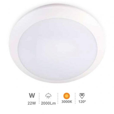 Maya plafond soffites + 16W 1200lm capteur micro-ondes 3000K GSC Evolution