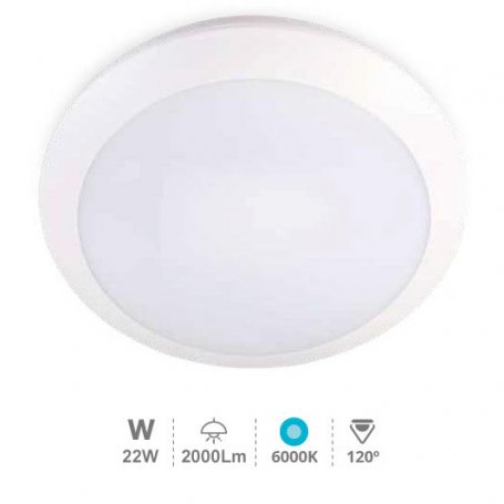 Maya lampe de plafond + 22W 2000lm micro-ondes 6000K capteur GSC Evolution