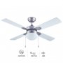 Ventilateur au plafond 4 lames en bois lumière blanche 50W GSC Evolution