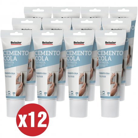 boîte de colle en pâte de ciment 12 tubes de 200ml Beissier