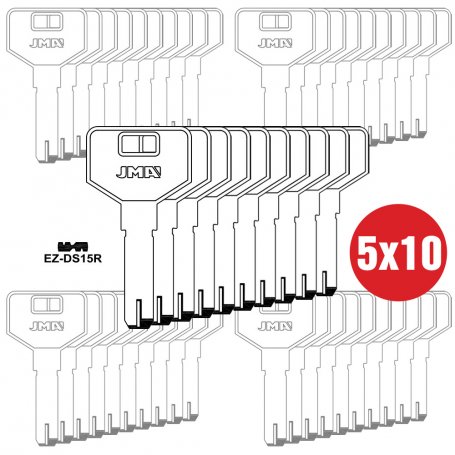 modèle de sécurité EZ-clé DS15R en laiton 5 sacs de 10 touches JMA