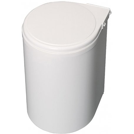 Poubelle 13L pour fixer le module de porte de la cuisine, blanc d'ouverture automatique du couvercle Emuca