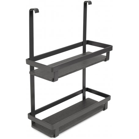 Pots à épices en rack acier suspendu Titane, anthracite Emuca