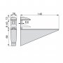 Supports pour étagère en bois / verre 8-40mm d'épaisseur Falcon gris métallique 2 unités