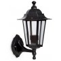 série lanterne jardin bras vers le bas Lenna 60W E27 aluminium noir GSC Evolution