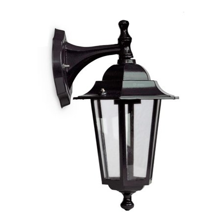 série lanterne jardin bras en aluminium noir Lenna 60W E27 GSC Evolution