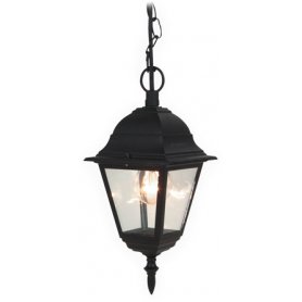 Lanterne jardin suspendu série Lune E27 60W aluminium noir GSC Evolution
