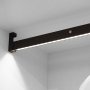 558-708mm meuble bar réglable avec moka en aluminium LED blanc naturel Emuca