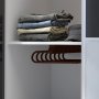 Amovible gauche acier de montage de l'armoire de pantalon et moka plastique Emuca
