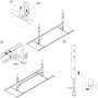 Télescopage pour le cabinet de l'intérieur 340x1000mm orientable moka Emuca