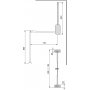 Porte pliante réglable armoire 830-1150 mm à 12 kg Couleur chromé acier Emuca
