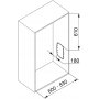Porte pliante armoire de 600-830mm réglable 12 kg de blanc d'acier Emuca