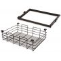 Cadre panier métallique Kit et guides réglables Module acier 800mm et moka couleur aluminium Emuca