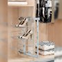 Shoemaker amovible en acier de l'armoire intérieure et gris métallisé plastique Emuca