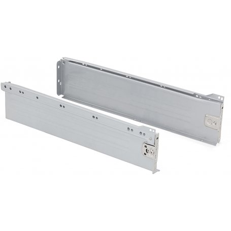 Kit hauteur Ultrabox de tiroir de cuisine 118mm de profondeur 450mm gris métallique en acier Emuca