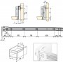 Kit Ultrabox hauteur du tiroir de cuisine Profondeur de 150mm 450mm gris métallique en acier Emuca