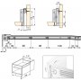 Kit 10 tiroirs de cuisine Ultrabox profondeur de 118mm de hauteur 450mm gris métallique en acier Emuca
