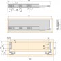 Kit tiroir cuisine ou salle de bains Vertex 500mm 93mm à 900mm en acier hauteur module anthracite Emuca