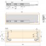 Kit tiroir cuisine ou salle de bains Vertex 500mm 93mm à 600mm en acier hauteur module anthracite Emuca