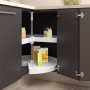 Armoire de cuisine de plateaux de jeu 900mm Module 270 en matière plastique et l'aluminium blanc Emuca