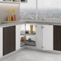 Jeu de module d'armoire de cuisine de plateaux 270 900mm gris en plastique et d'aluminium Emuca