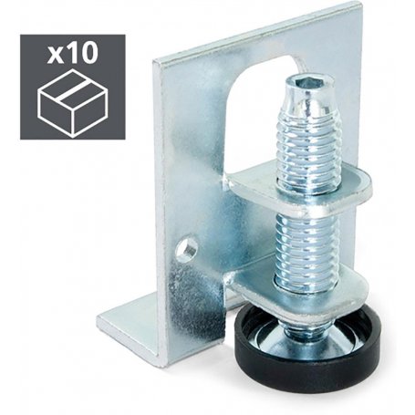 10 niveleurs régulation de la hauteur de l'armoire intérieure en acier M10 et 46mm plastique Emuca