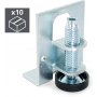 10 niveleurs régulation de la hauteur de l'armoire intérieure en acier M10 et 46mm plastique Emuca
