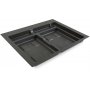 tiroir cuisine Module de base de 600 mm des récipients en plastique gris anthracite Emuca