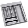 Cubertero pour tiroir de cuisine 500mm module universel plastique gris Emuca