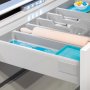 Cubertero pour tiroir de cuisine 600mm module universel plastique gris Emuca