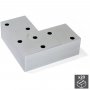 Meubles hauteur du pied 24mm gris métallisé 20 unités en plastique Emuca