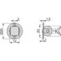 Roulettes pour couvercles rotatifs en acier Ø13mm et 20 unités en plastique Emuca