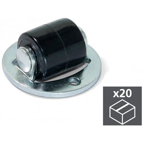 Roulettes pour couvercles rotatifs en acier Ø13mm et 20 unités en plastique Emuca