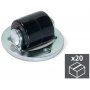 Roulettes pour couvercles rotatifs en acier Ø13mm et 20 unités en plastique Emuca