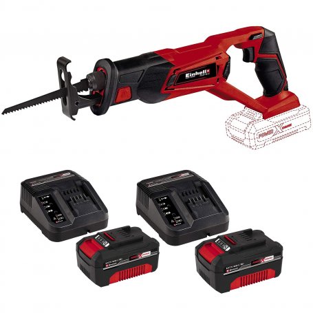 ▷ Kit Sierra Sable TE-AP 18 Li + 18V 4.0Ah batterie d'alimentation 2  chargeurs X-Change Einhell