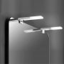 Appliquer LED miroir de salle de bain 40mm 5W 6000K IP44 aluminium et de chrome plastique Emuca